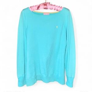 Lilly Pulitzer Turquoise Knit Sweater 90s y2k Vintage